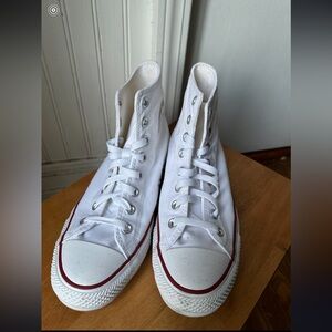 Converse White High Tops Women size 10 (Men’s size 8)